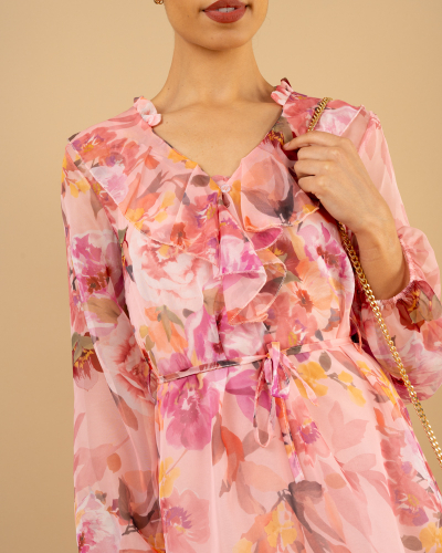 Robe voile volants