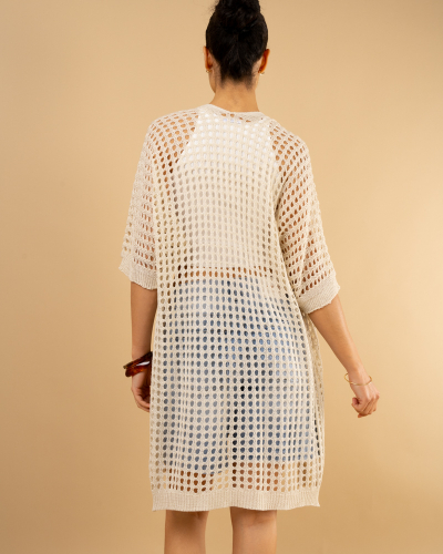 Gilet long ajouré