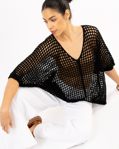 Top oversize ajouré