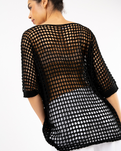 Top oversize ajouré