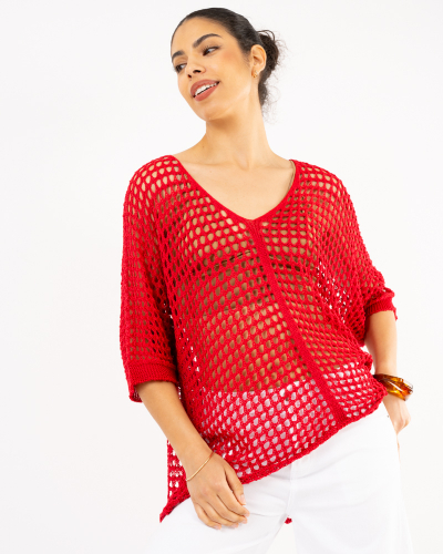 Top oversize ajouré