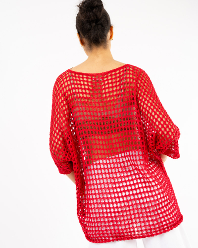 Top oversize ajouré