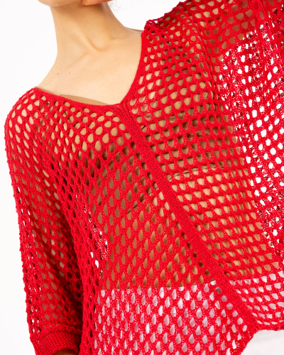 Top oversize ajouré