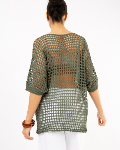Top oversize ajouré