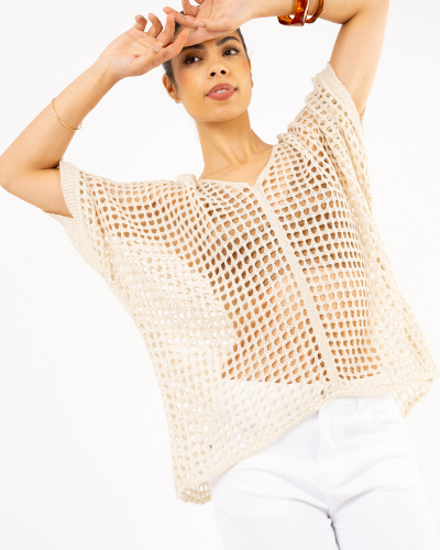 Top oversize ajouré