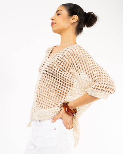 Top oversize ajouré