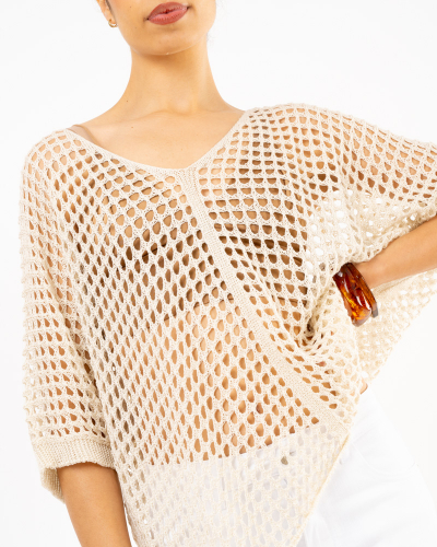 Top oversize ajouré