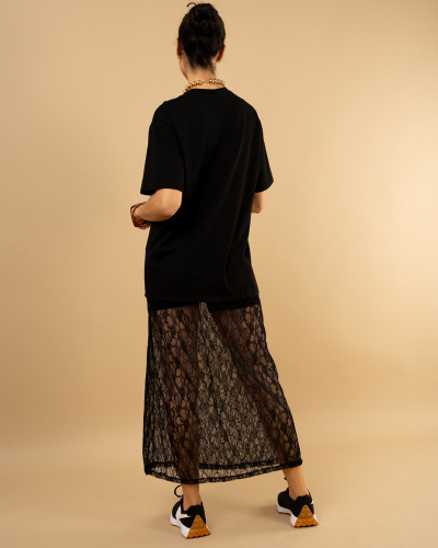 T-shirt robe dentelle