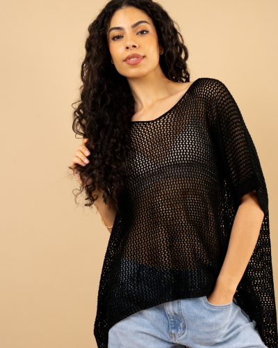 Top crochet oversize