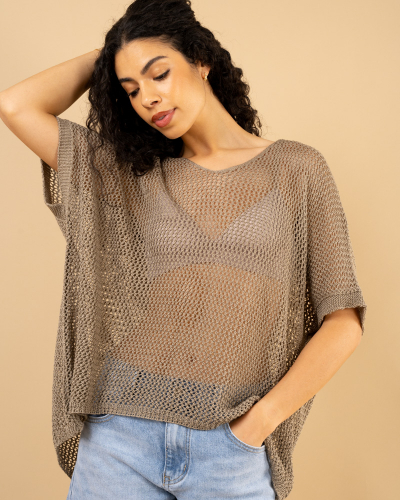 Top crochet oversize