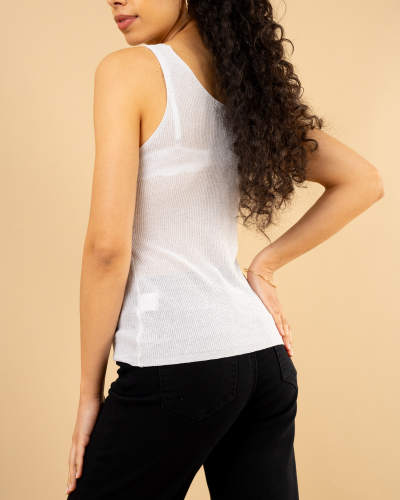 Débardeur croisé maille lurex