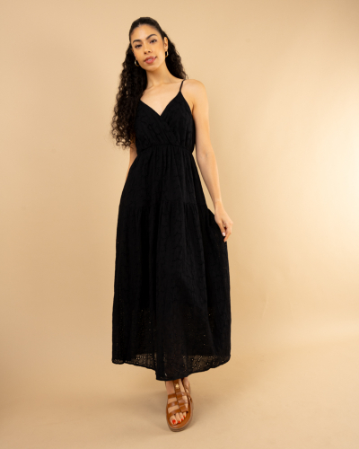 Robe dos v dentelle