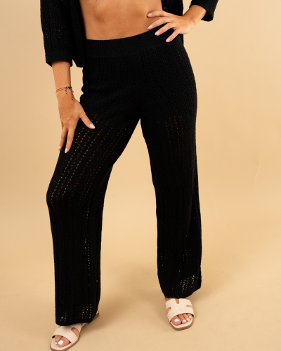 Pantalon maille ajourée