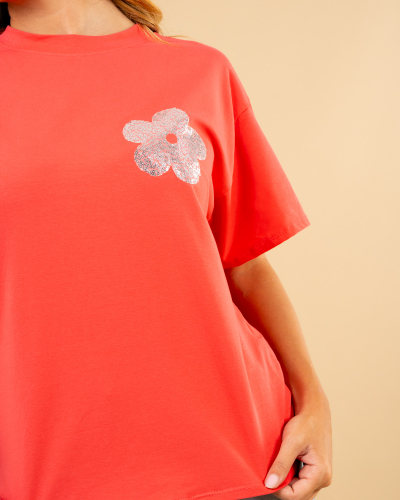 T-shirt fleurs