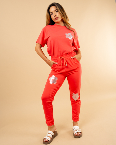Bas de jogg fleurs