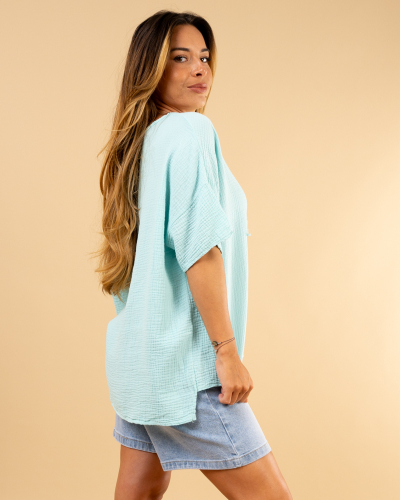 Blouse étoile gaze de coton