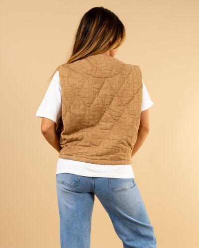 Veste sans manches brodée