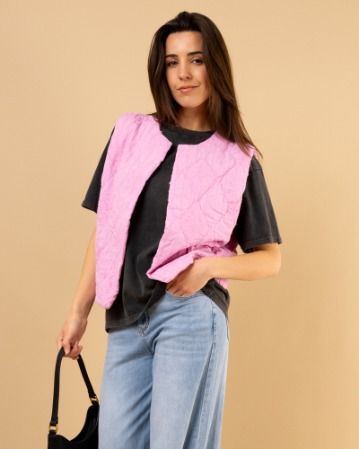 Veste sans manches brodée