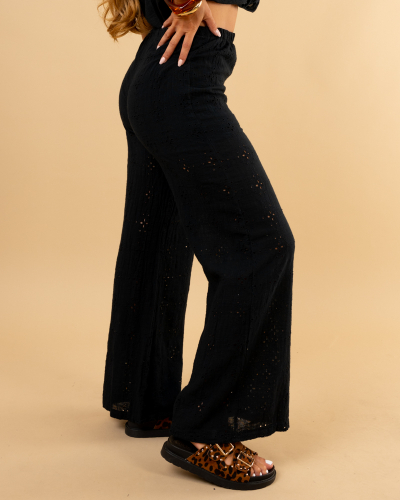 Pantalon brodé