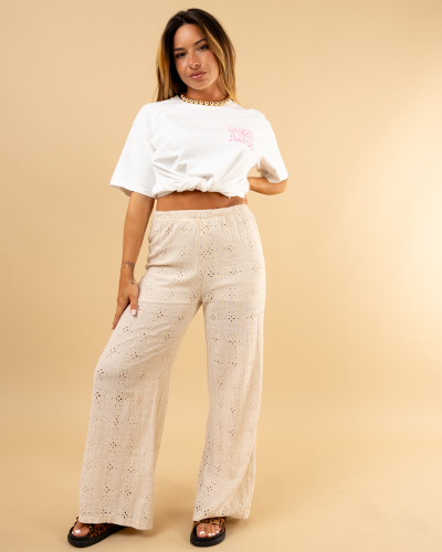 Pantalon brodé