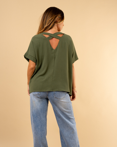 T-Shirt dos croisé