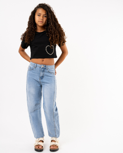 T-Shirt coeur strass