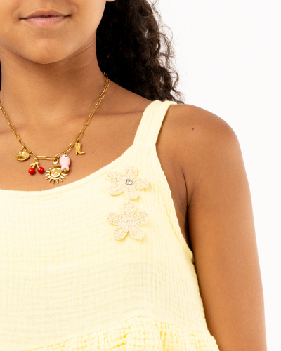 Top fleur gaze de coton