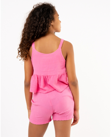 Top fleur gaze de coton