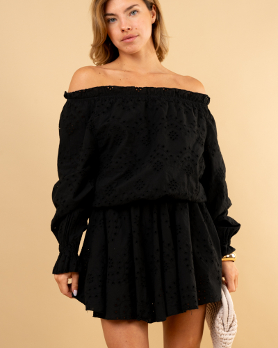 Robe short brodée
