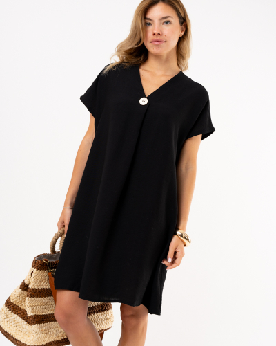 Robe bouton doré