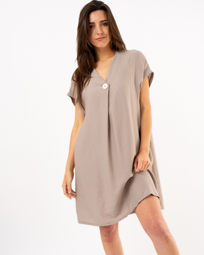 Robe bouton doré