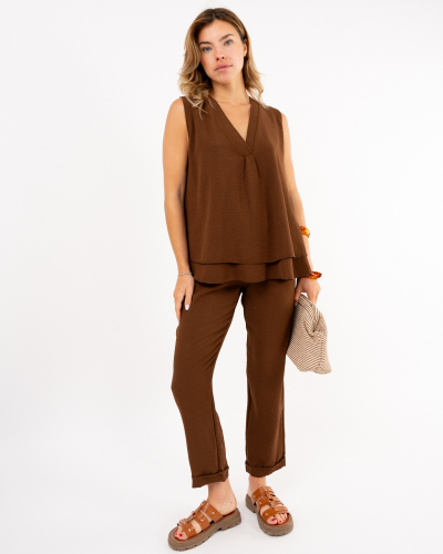Pantalon revers