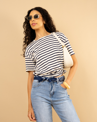 T-Shirt marin foulard