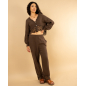 Pantalon gaze dentelle