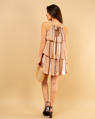 Robe irisée volants