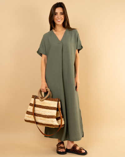 Robe longue fendue