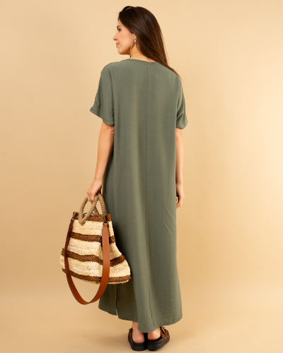 Robe longue fendue