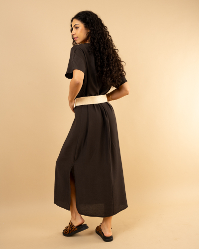 Robe longue fendue