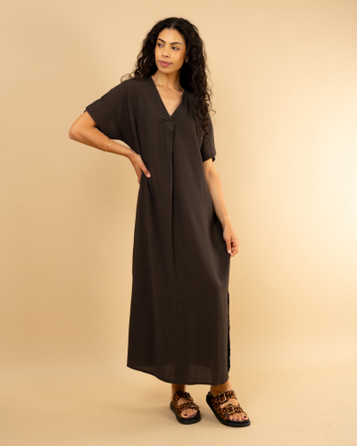 Robe longue fendue
