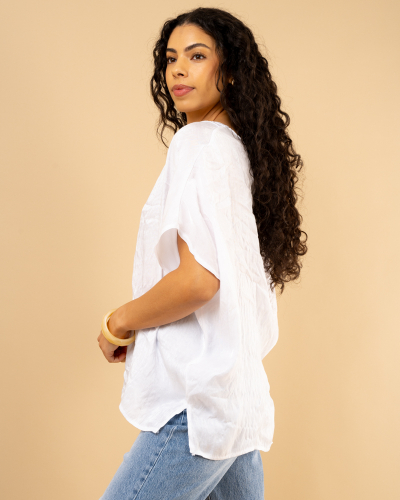 Blouse col dentelle