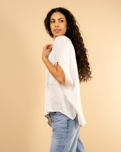 Blouse col dentelle