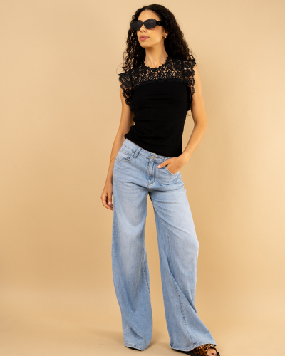 T-Shirt bord dentelle