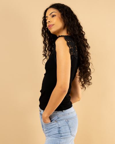 T-Shirt bord dentelle