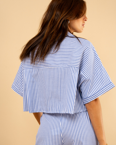 Chemise rayée courte