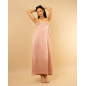 Robe longue satinée
