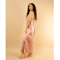 Robe longue satinée