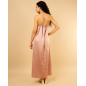 Robe longue satinée