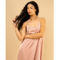 Robe longue satinée