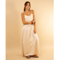 Robe longue satinée