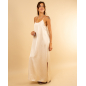 Robe longue satinée